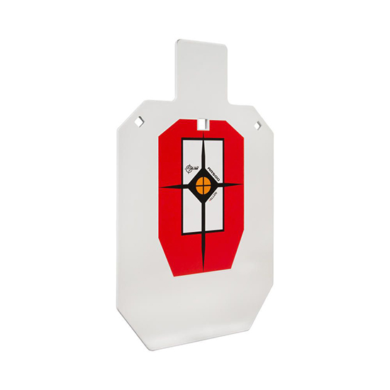Allen 15371 EZ-Aim AR500 IPSC Silhouette Target 14.875"x9" White/Red/Black - The Allen Company, Inc.