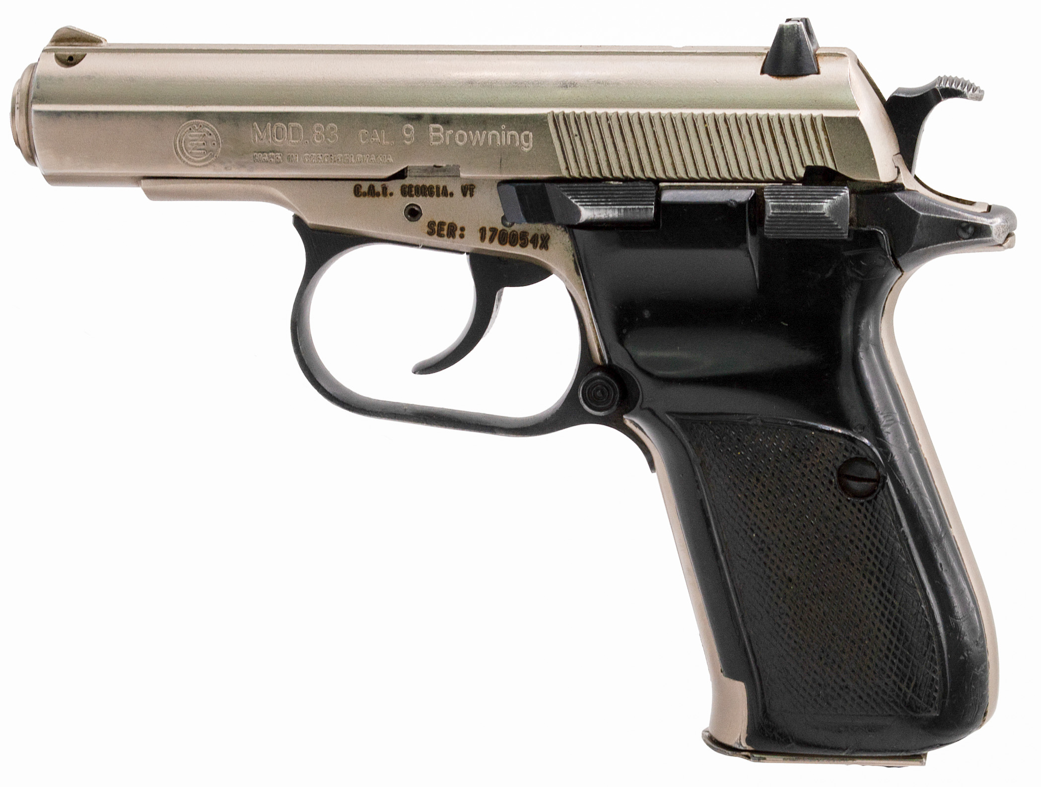 CENT CZ 83 380ACP 12RD NICKEL GOOD