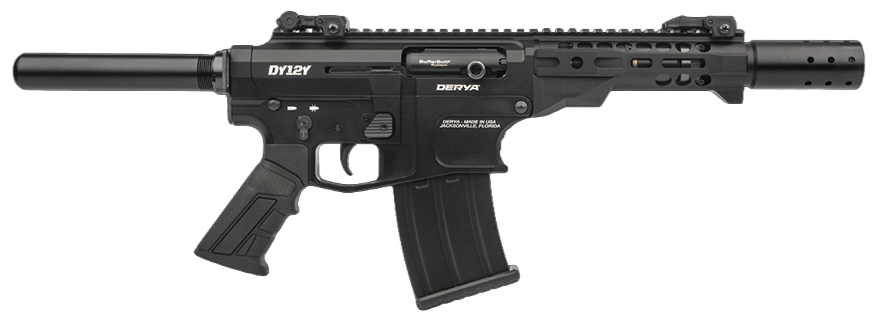 Derya DY12Y11US 12GA Semi-Auto Shotgun 11" 5+1 Black Adjustable Stock
