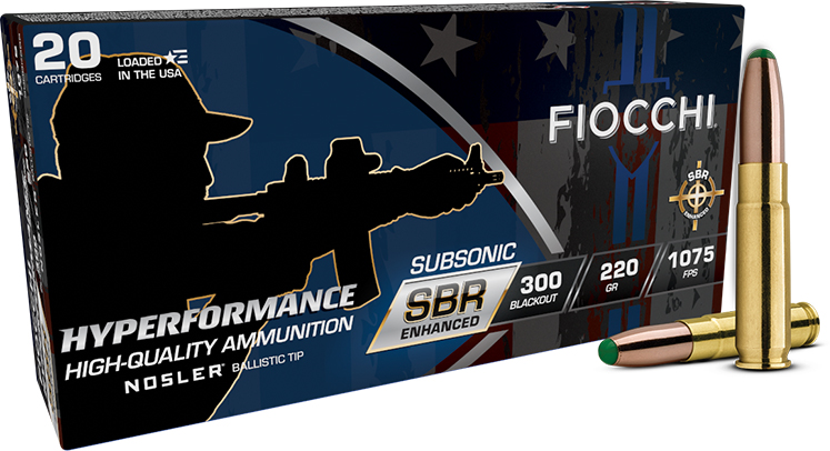 Fiocchi 300BKSBS Hyperformance 300 Blackout 220gr BT Ammo 20 Rd