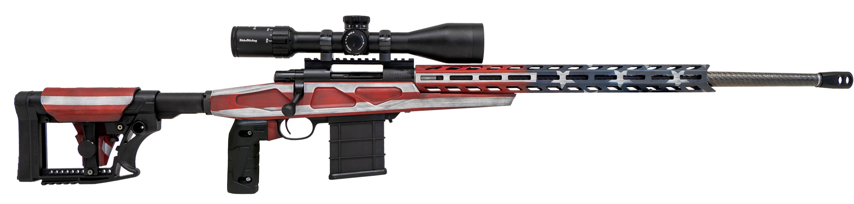 HOWA HCRA25CRUSAMDT M1500 APC American Flag 25 CREEDMOOR 24" American Flag Cerakote Rifle