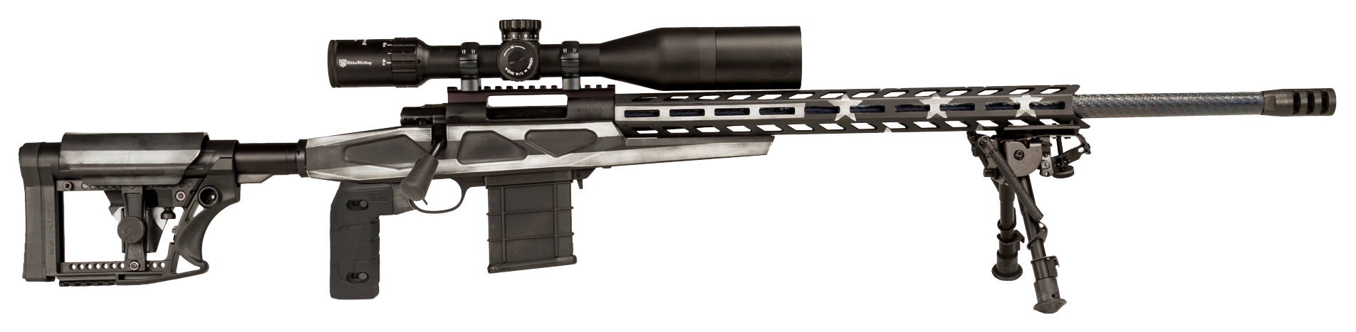 HOWA HCRA25CRUSGMDT M1500 APC American Flag 25 CREEDMOOR 24" Gray Flag Cerakote Rifle