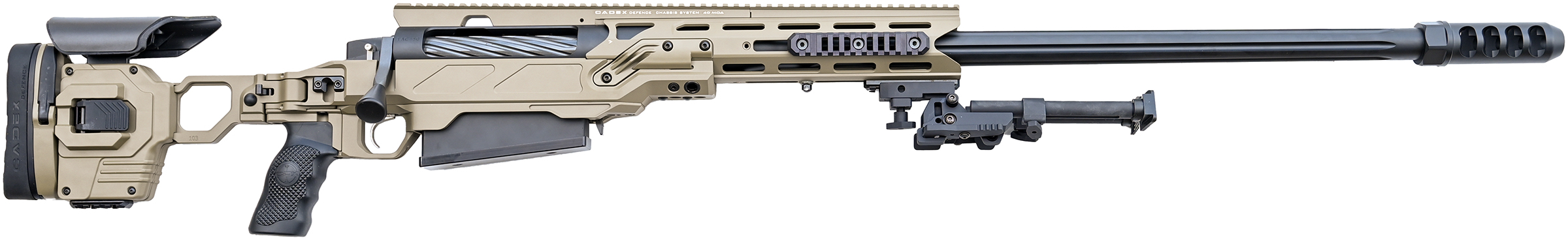 MCM TAC 50BMG McMillan Cadex Chassic Tan Tactical Rifle