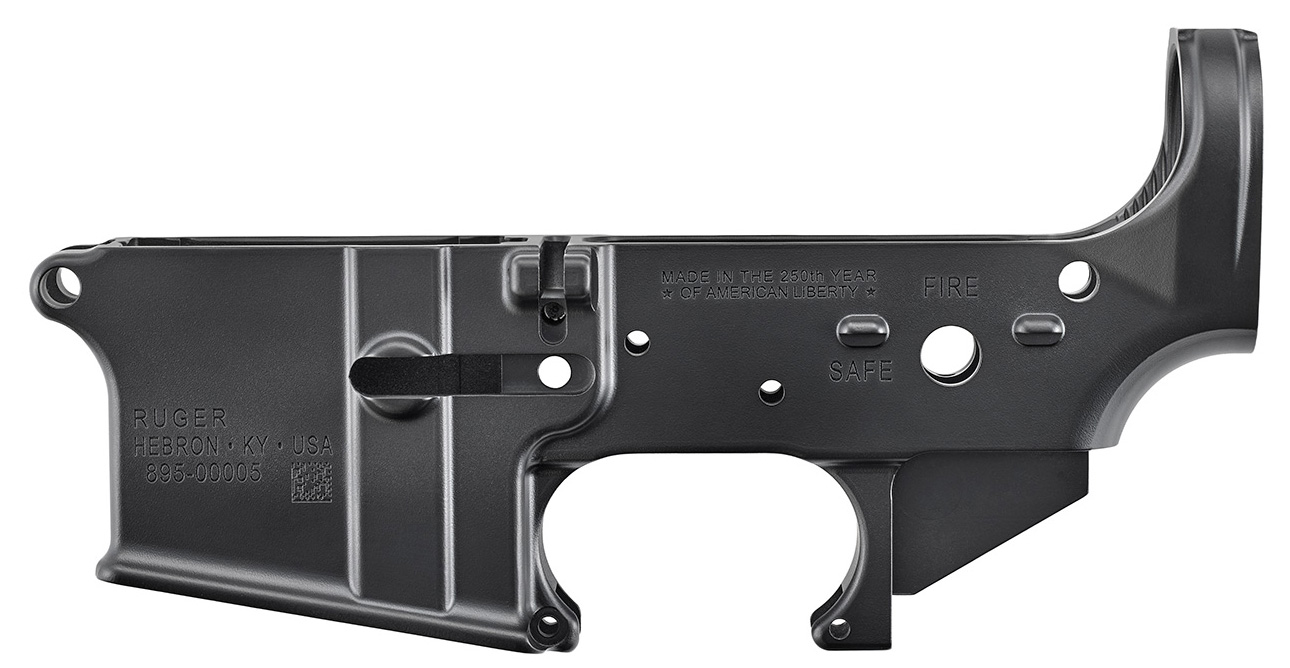 Buy Ruger 28502 Ruger Stripped Lower Hardcoat Anodized "Made in the 250th.." Engraved Broached Magwell Full-Cut Inlet Fire Control 28502 online