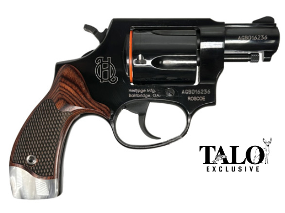 Heritage HR38B3RWP Revolver 38SP 3" Black Rosewood White Pearl Grips - Heritage - 38 SPECIAL