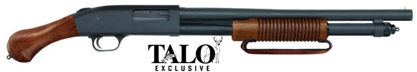 Mossberg 590 Shockwave Night Stick TALO 12 Gauge Pump Shotgun - 18.5" Barrel, Wood Grip, 6+1 Capacity - Mossberg - 12 Gauge