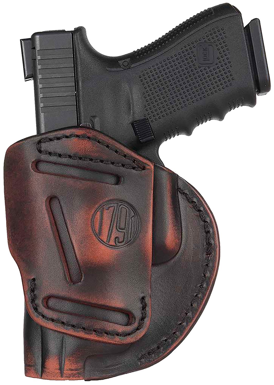 1791 Gunleather 4WH5VTGR 4-Way IWB/OWB Size 05 Vintage Leather Belt Clip - 1791 Gunleather - VINTAGE