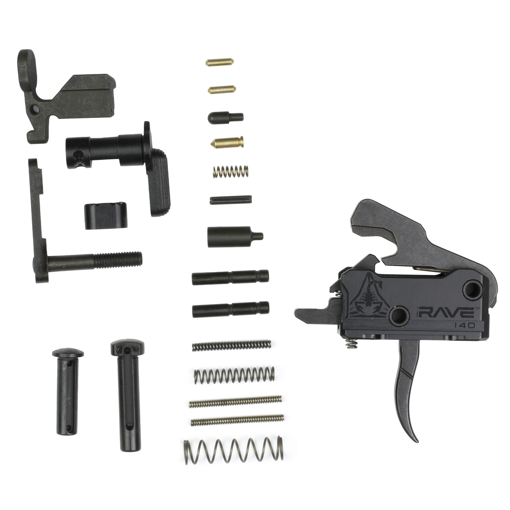 Rise Armament T017-12003 Rave 140 Trigger & Lower Parts Kit AR-15 Black