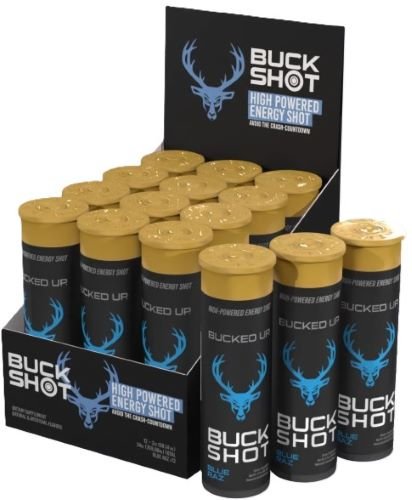 BUCKED UP 2OZ ENERGY SHOTS BLUE RAZ 2-12