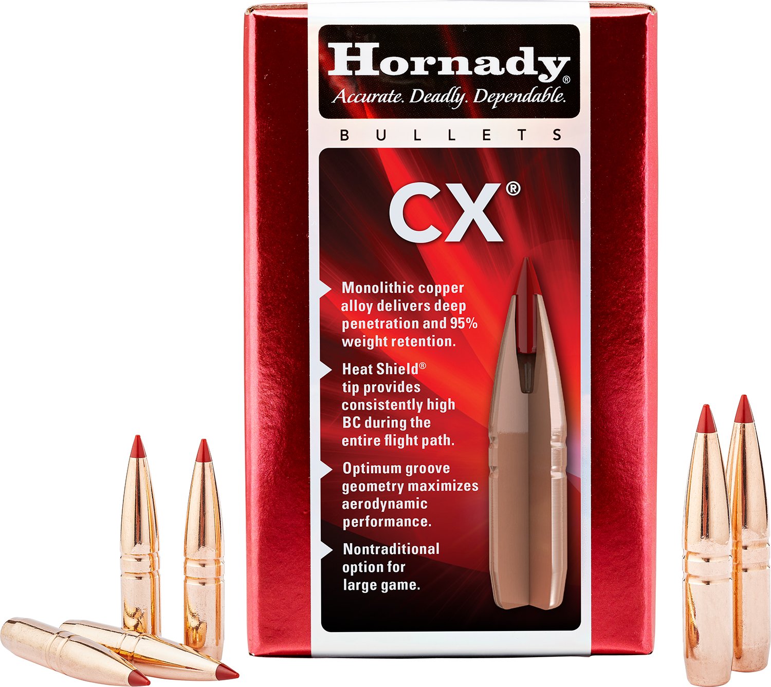Hornady 22813 22Cal .224 70gr CX Bullets 50/Box - Horn Hunter - .224