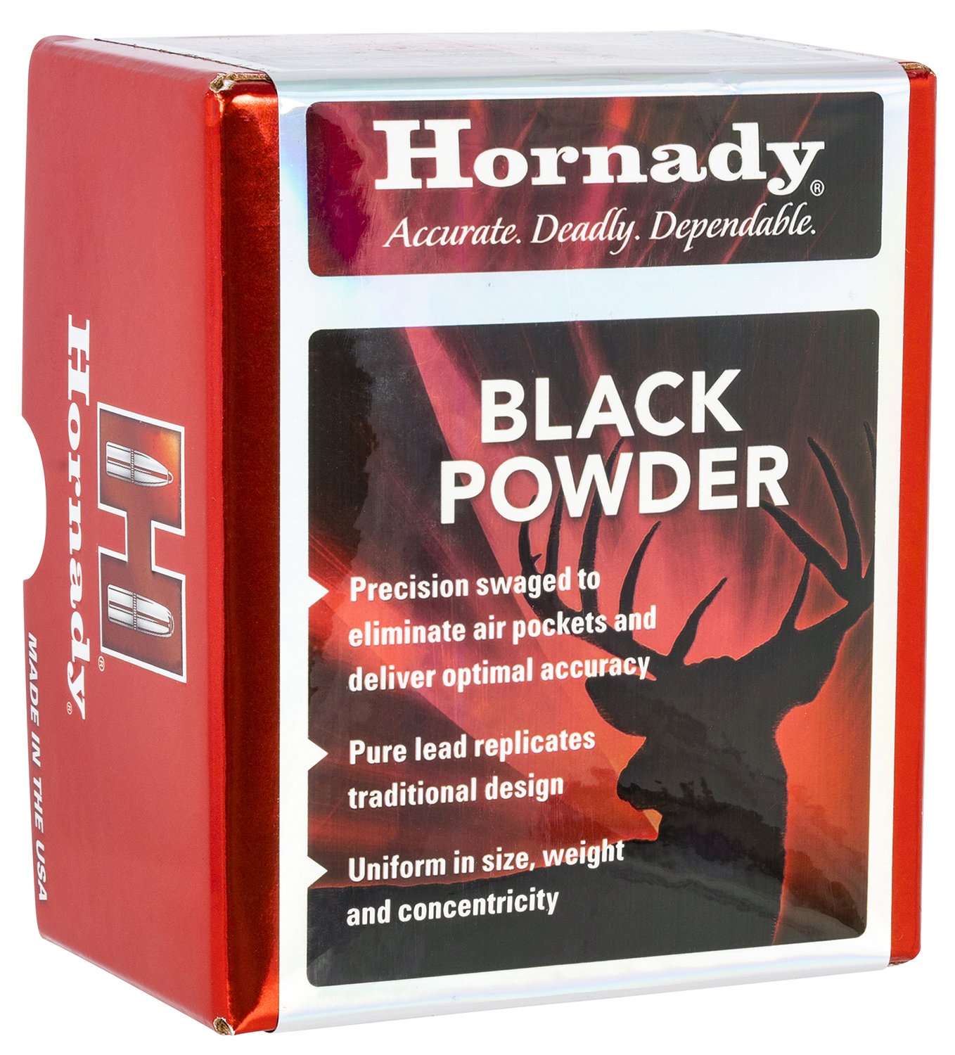 Hornady 6110 Lead Balls 54 Cal 228 GR 100-Pack Black Powder Ammo - Horn Hunter - LEAD BALL