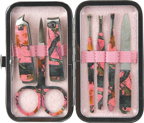 Buy Rivers EDGE WOMENS 7 PIECE MANICURE SET PINK CAMO online