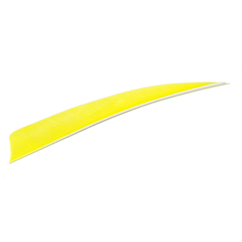 Trueflight 1913 Shield Cut Feathers Chartreuse 5" LW 100 Pack - Trueflight