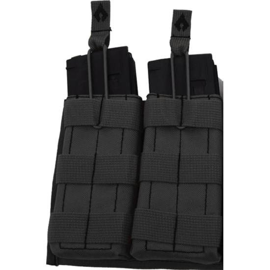 ADVANCE WARRIOR SOLUTIONS AROTDMP-BL Open Top Double Mag Pouch Black