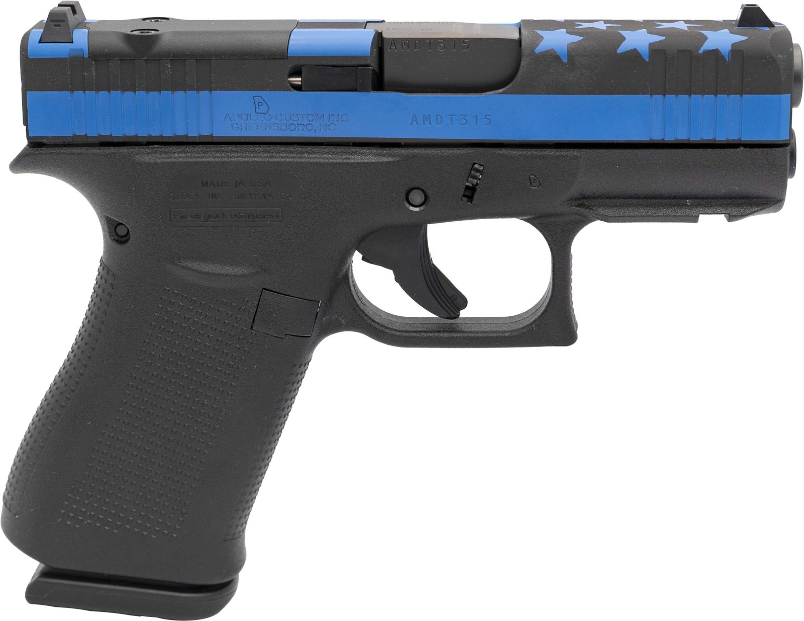 Glock 43X MOS 43X MOS 9mm Luger 10+1 3.410 Blue|Black Polymer