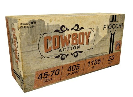Fiocchi Cowboy Action 4570A 45-70 Govt 405 gr LRNFP 20 rd Ammo