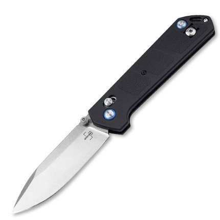 BOKER KIHON DC 2.0 3.2 DROP PLAIN BLACK/GFN Crossbar Lock, Satin D2, GFN Handle - Boker