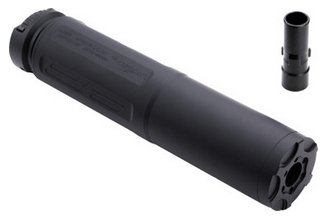 DefCan 45 Suppressor: Full-Auto Rated, 30 dB Sound Reduction, 7075 Aluminum, Hard Coat Anodized, Bi-Lock QD Mount - CMMG - 45 ACP