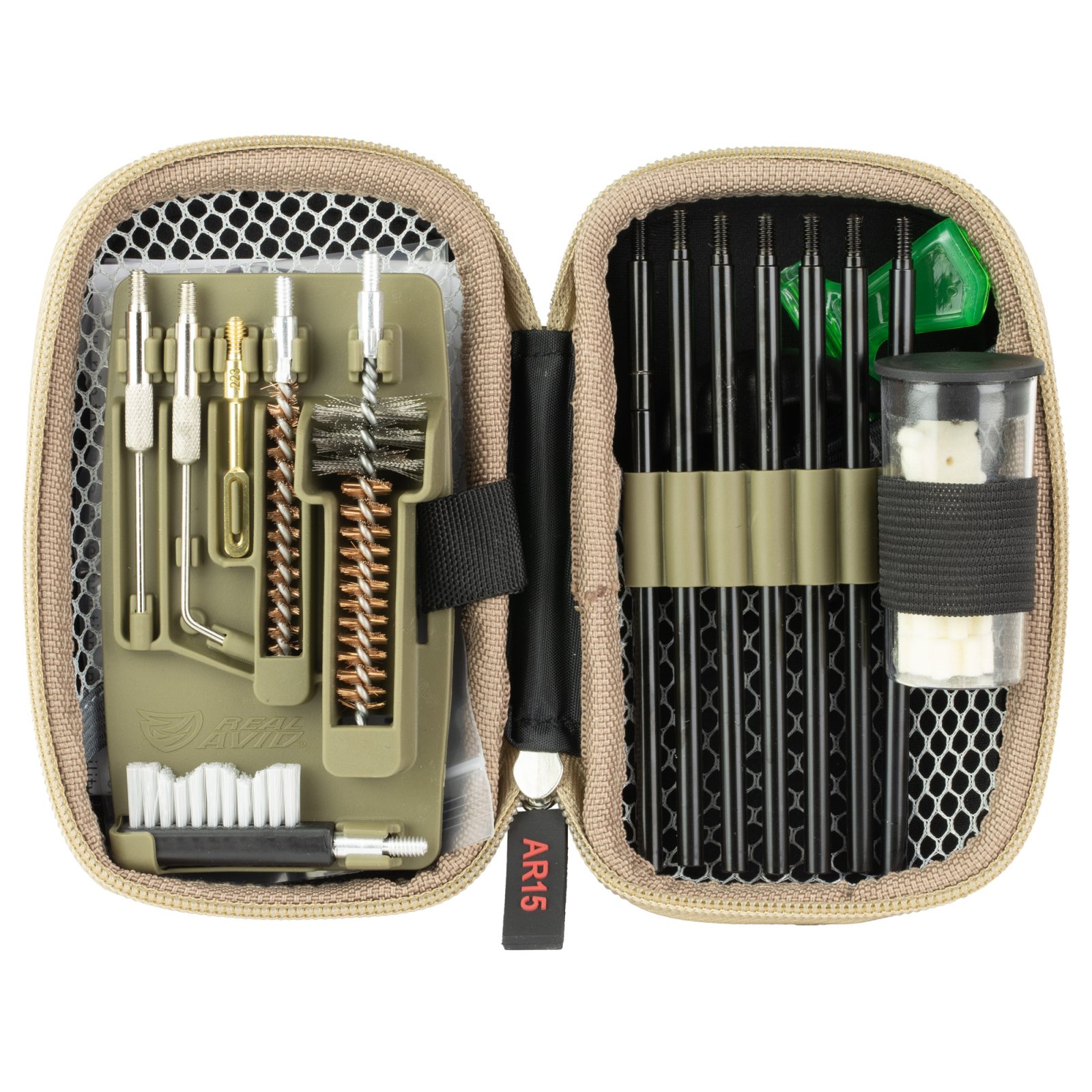 Real Avid Gun Boss AR-15 Compact Rifle Cleaning Kit with Weather-Resistant Case, AVGCKAR15