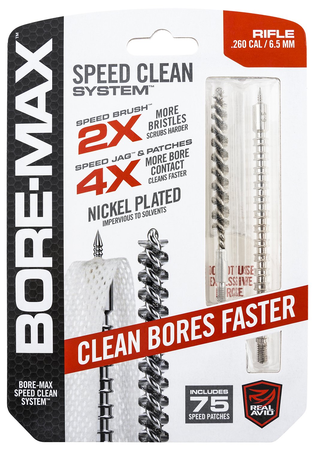 Real Avid AVBMSET65MM Bore-Max Speed Clean Upgrade Set 6.5mm Rifle - Real Avid