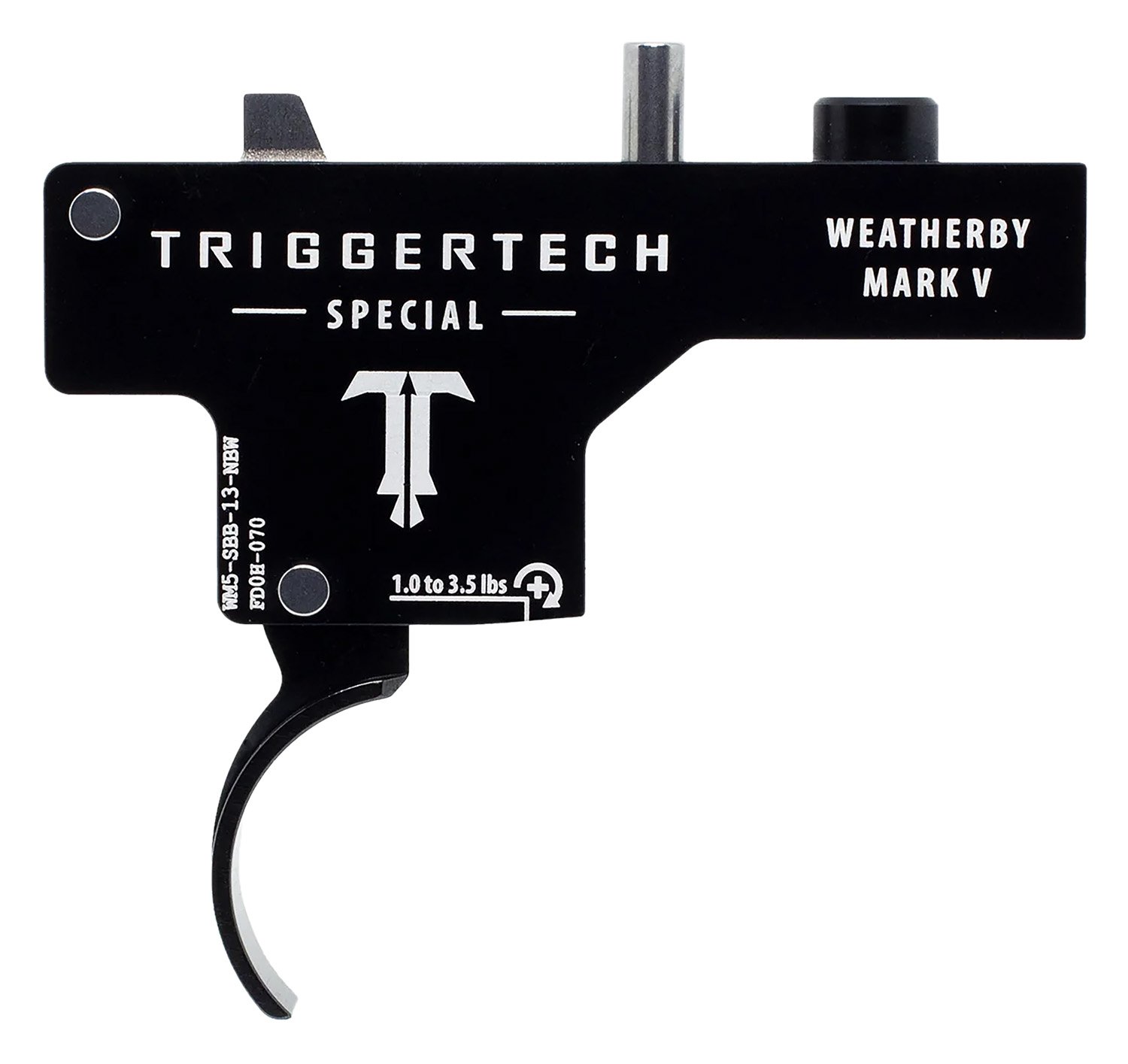 Buy TriggerTech WM5SBB13NBW Curved Trigger 1-3.5 lbs Black PVD Weatherby Mark V online