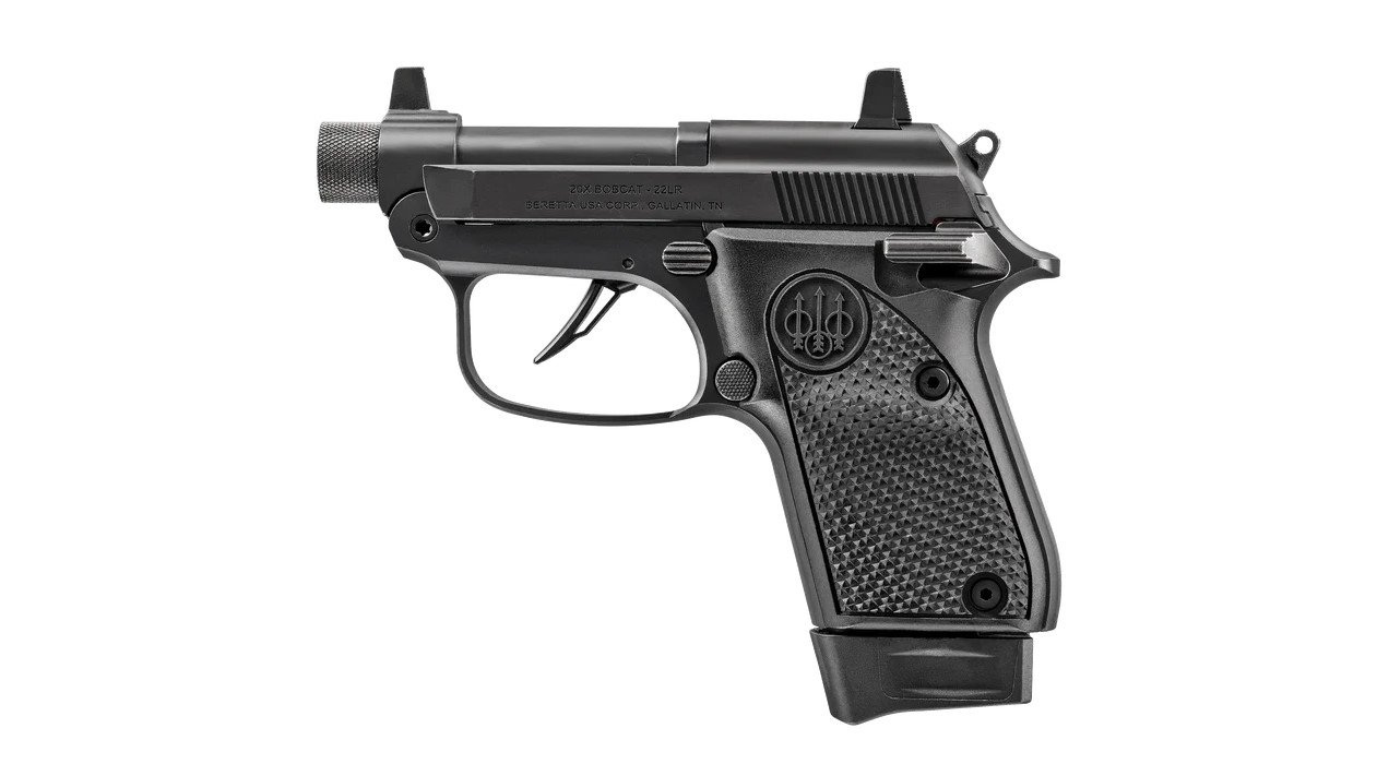 Beretta J20X22R8TB Bobcat 20X .22LR 8RD Black Threaded Barrel Polymer Grips - Beretta - 22 LR