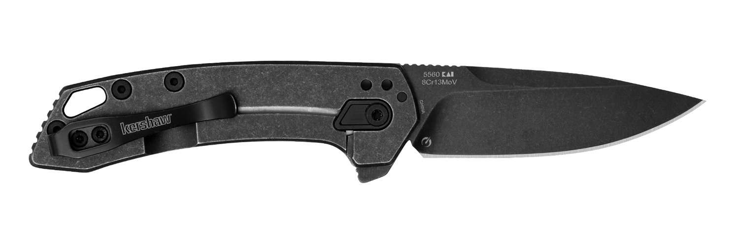 Kershaw 5560 Radar 2.90" Blackwash Folding Knife 8Cr13MoV Blade - Kershaw - DROP POINT