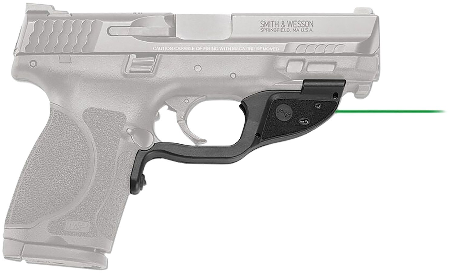 Crimson Trace LG-362G Green Laserguard for S&W M&P M2.0 Black - Crimson Trace - 0.50" AT 50 FT