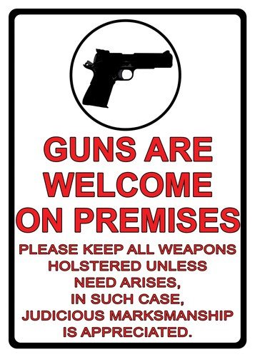 Buy Rivers EDGE SIGN 12"x17" "GUNS ARE WELCOME" online
