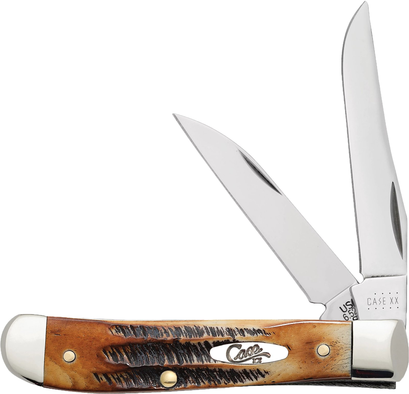 CASE & SON 65305 6.5207WSS Mini Trapper 6.5 Bone Stag - Case Cutlery