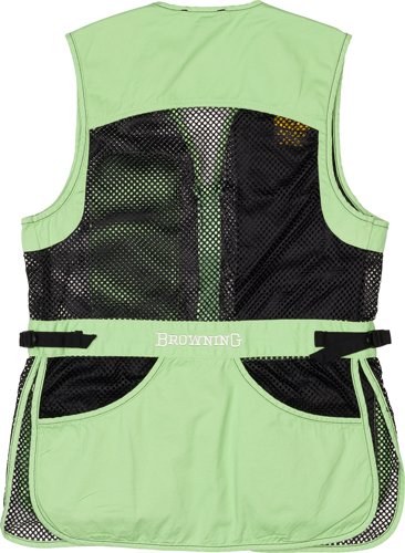 Browning Mesh Shooting Vest Women's LG Black/Green Clay Target - Browning