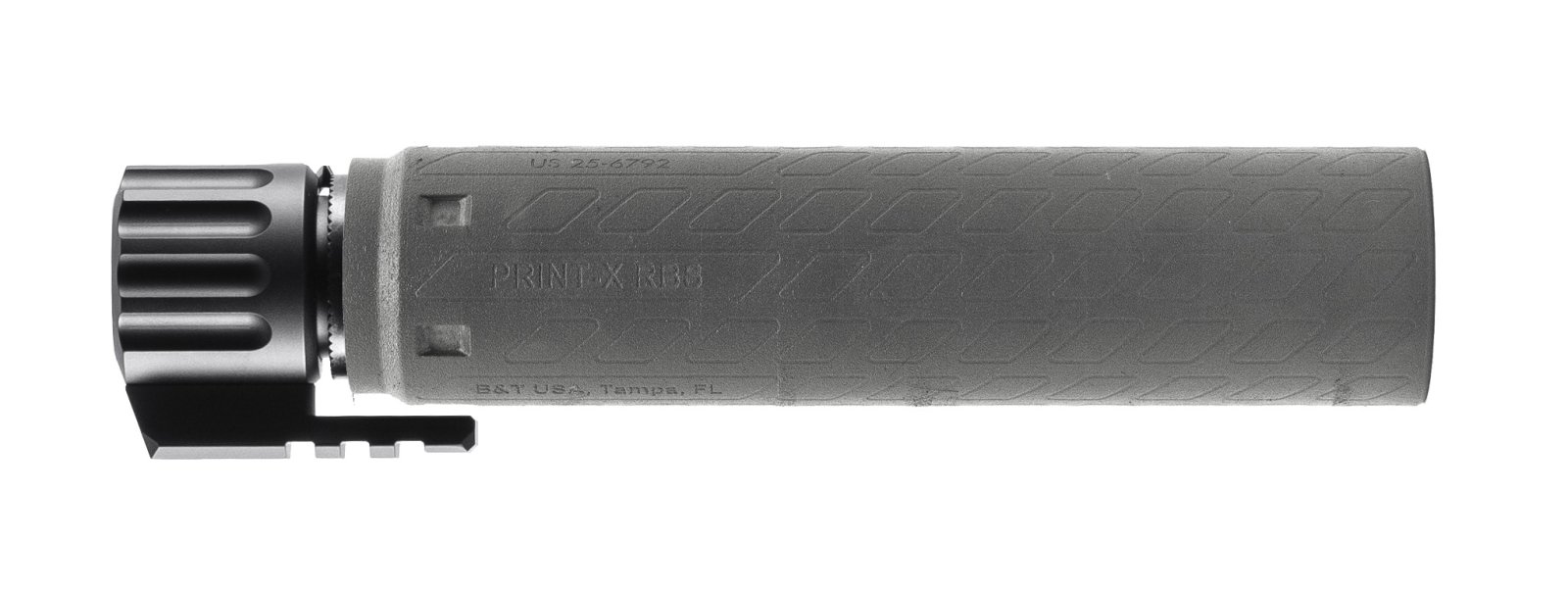 B&T SD-TP9/MP9 Print-X Suppressor 9mm 1.70" Gray Titanium - B&T USA - 9mm