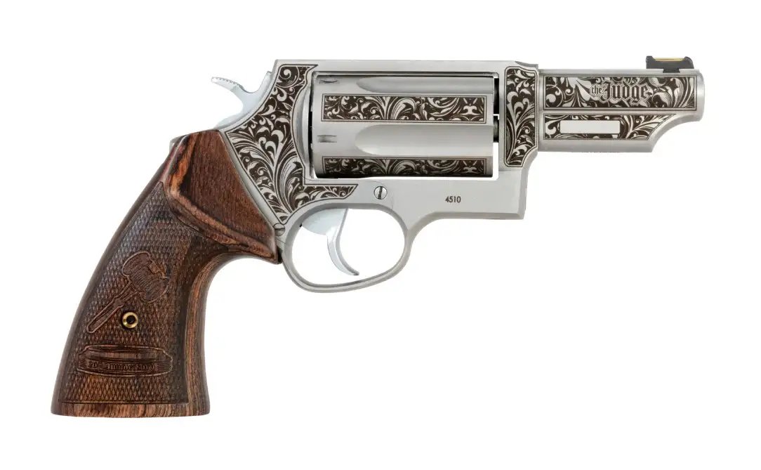 Taurus Judge 20th Year Revolver 45 Colt/410 ga. 3 in. Engraved Stainless 5 rd.
