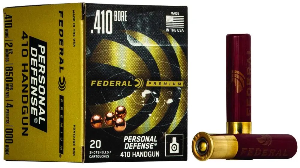 Federal PD412JGE000 410 Gauge 2.5 in 000 Buckshot 20 Rounds per Box - Federal Premium Ammunition - .410 Bore