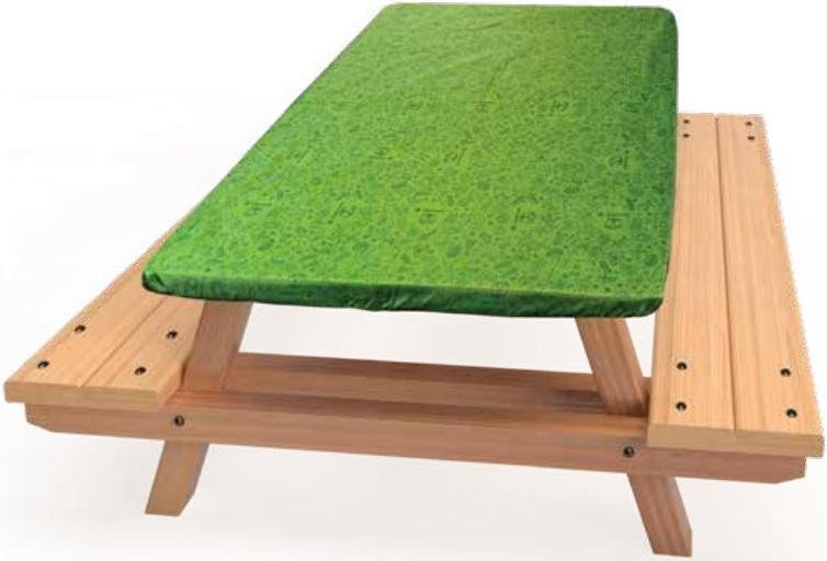 COGHLAN'S 2320 Reusable Picnic Table Cover 76 In x 37 In Ripstop Polyester