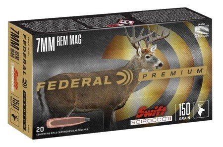 Federal P7RSS1 Premium 7mm Rem Mag 150gr Swift Scirocco 20 Rounds