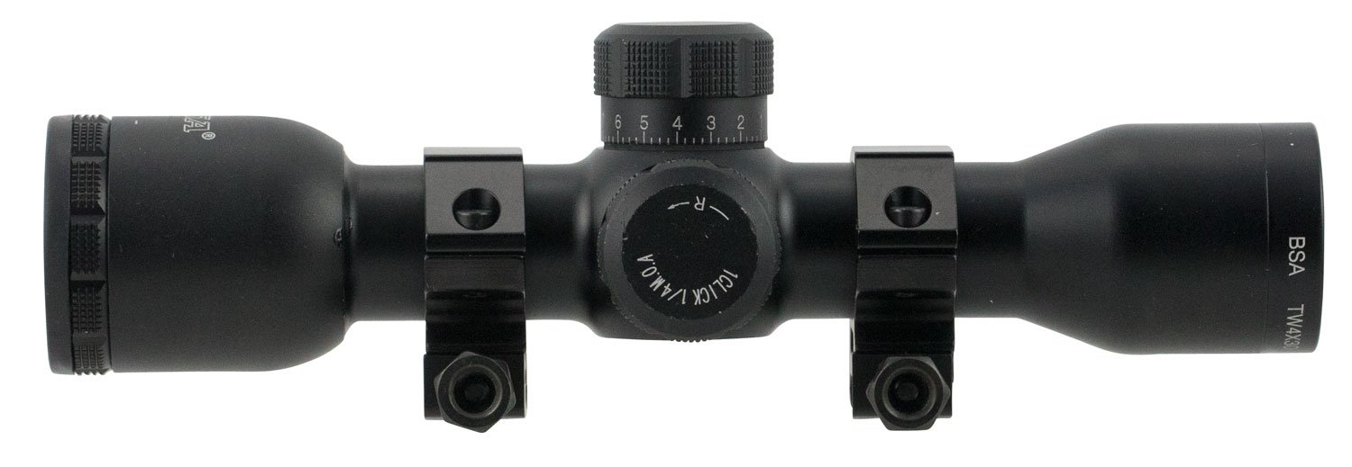 BSA TW4X30 Tactical Weapon Scope 4x30mm Mil-Dot Matte Black