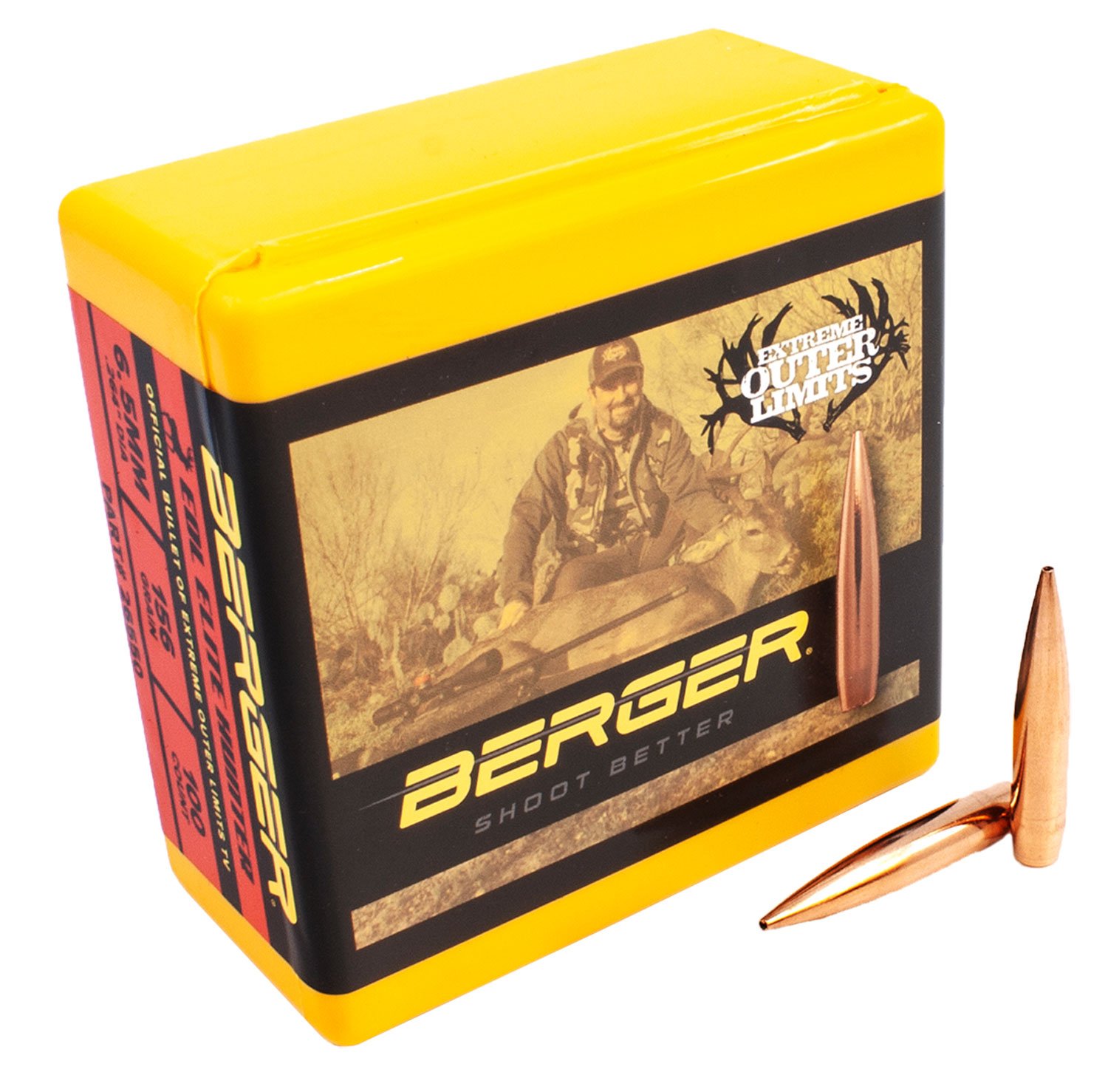 Berger 26550 Elite Hunter 6.5mm 156gr Boat Tail Bullets 100/Box - Berger Bullets - .264