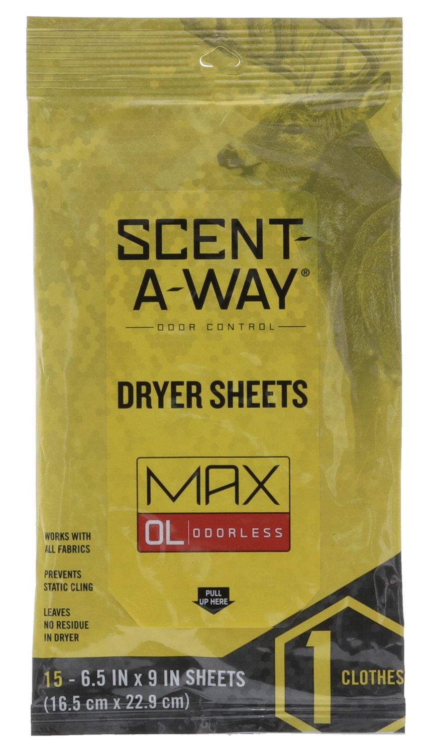 Buy Hunter's Specialties Scent-A-Way Max Odorless Dryer Sheets 15 Pack online