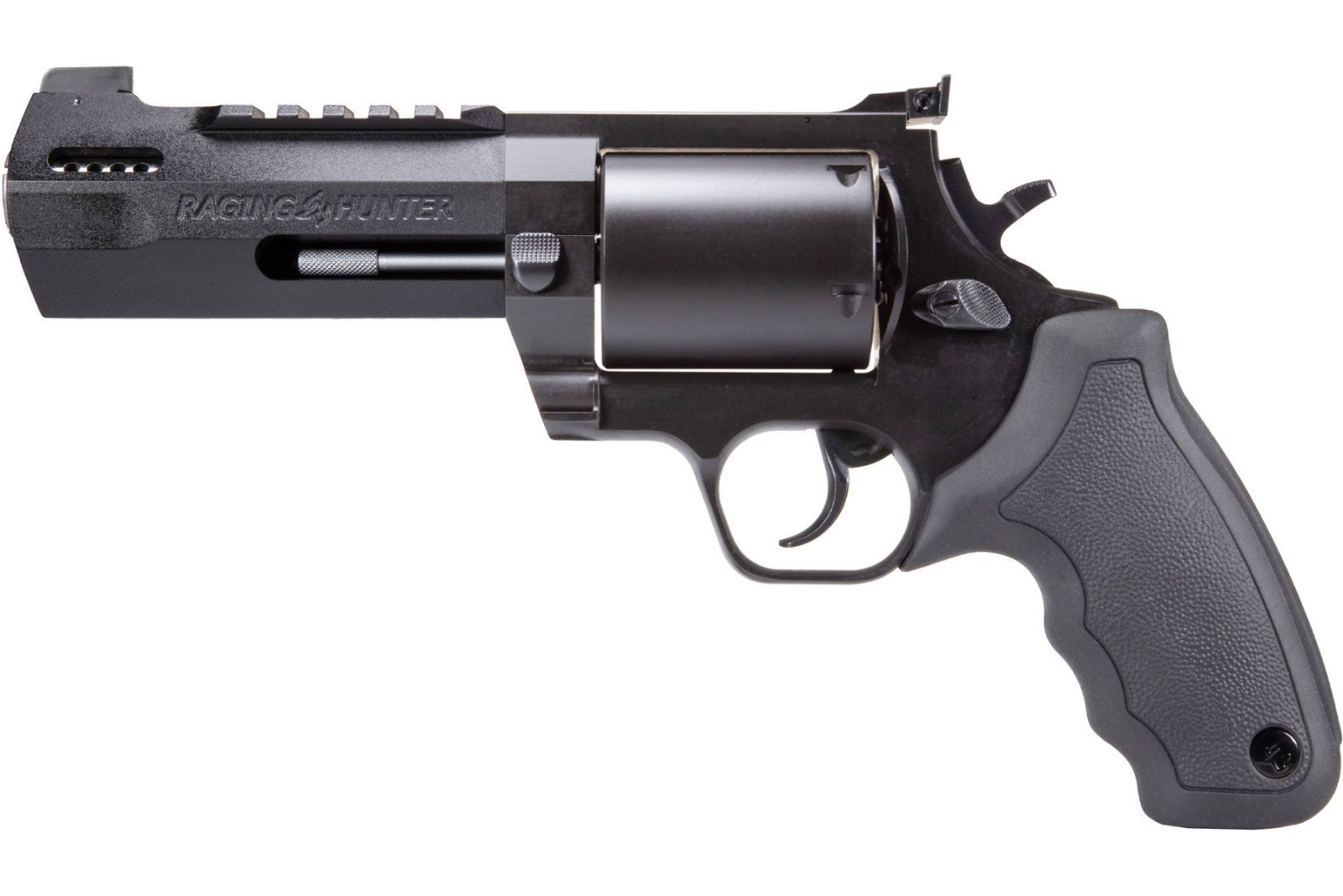 Taurus Raging Hunter Revolver, 500 S&W Magnum, 10-Inch Barrel, 5-Round Capacity, Matte Black Finish, Stainless Steel Frame, Black Rubber Grip - Taurus International Manufacturing, Inc. - 500 S&W Magnum