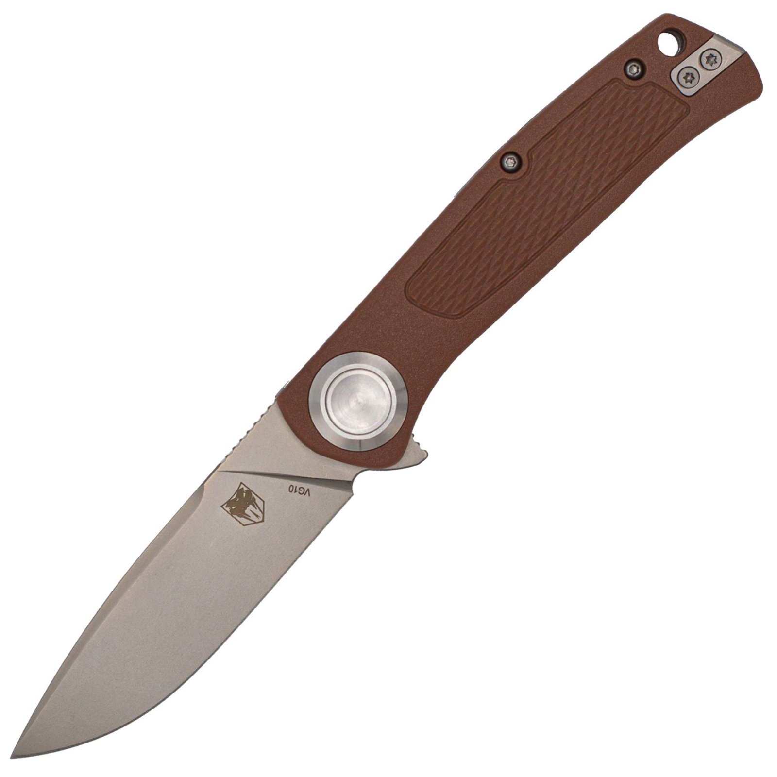 Buy CobraTec EDC Scout Grivory Button Lock Knife Folding Blade Mocha online