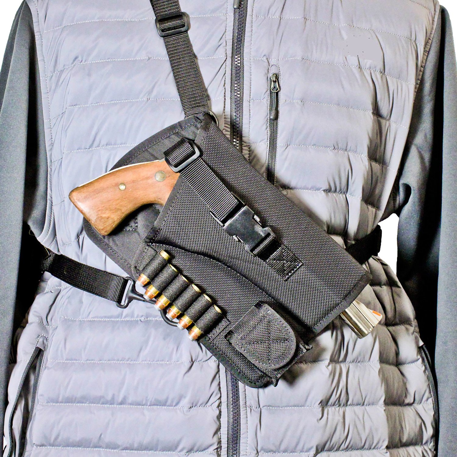 DeSantis M72BALRZ0 Yukon Hunting Rig Shoulder Holster Ruger GP100 4" RH