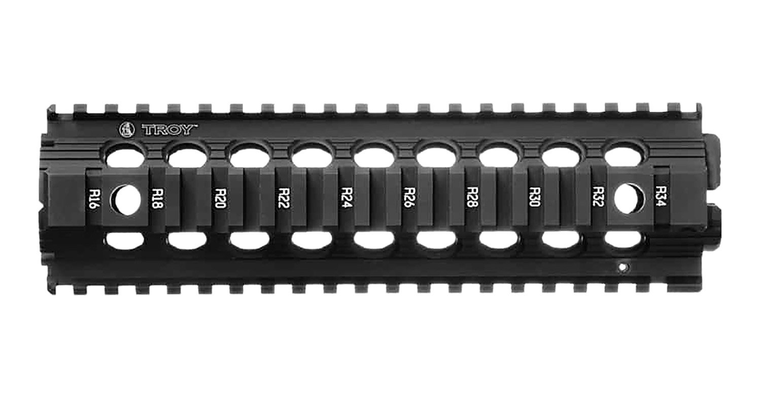 Troy Ind SRAIMRFD9BT00 9" Drop-In Rail AR-15 Black Anodized Aluminum - Troy Industries - MID-LENGTH CARBINE