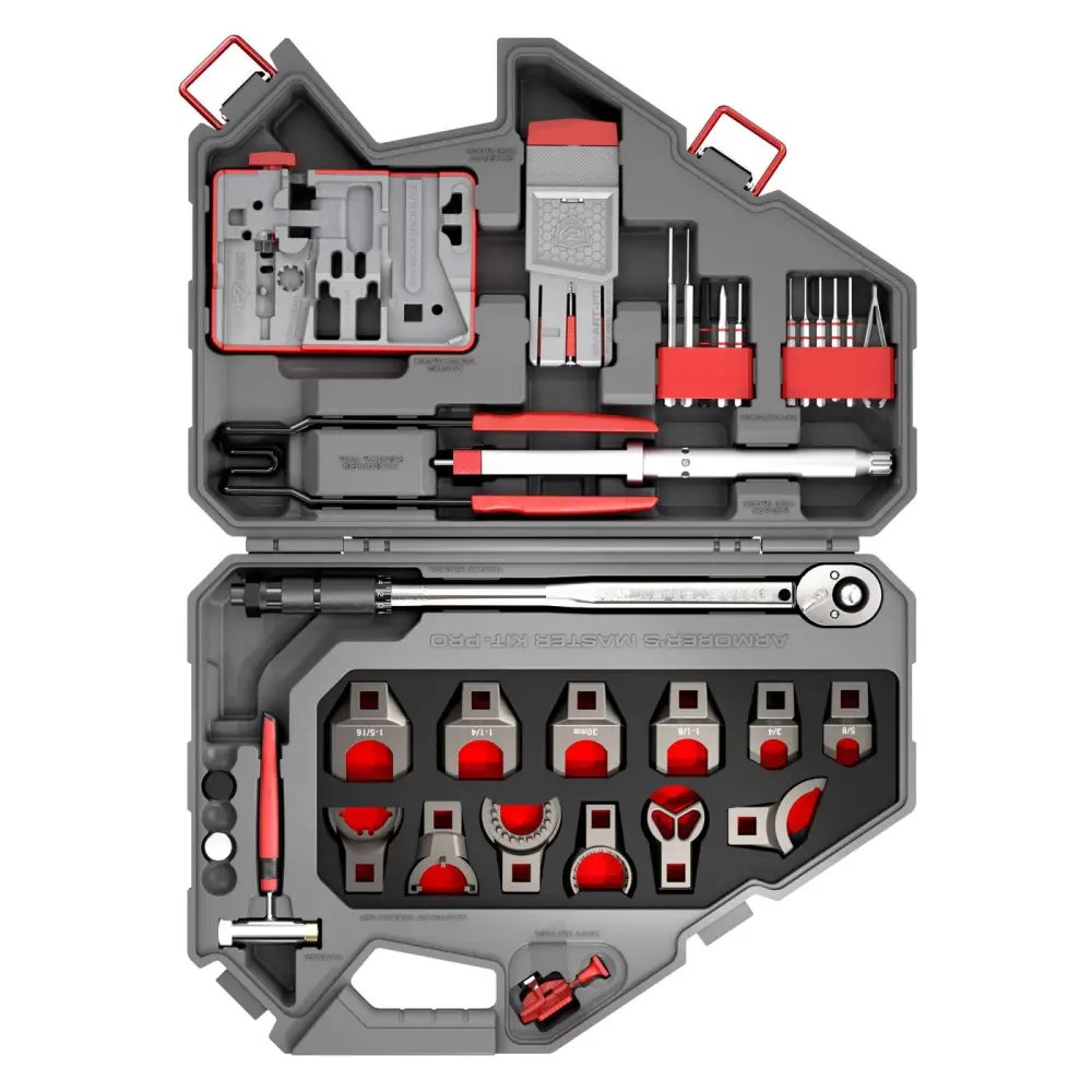 Real Avid AVAMKPRO Armorer's Master Kit Pro Gray/Red AR-15 Tool Set - Real Avid