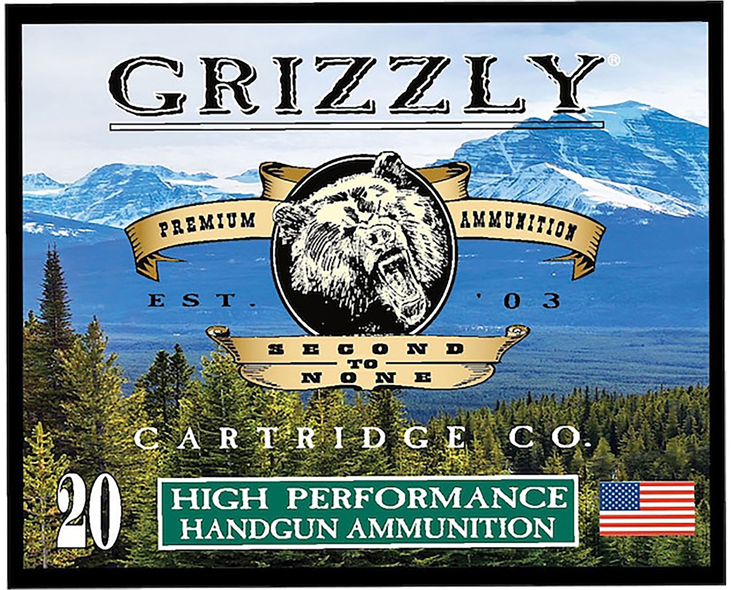 Grizzly GC44M+P2 44Mag+P 240gr JHP Ammo, 1475fps, 20/Box - GRIZZLY - .44 Mag