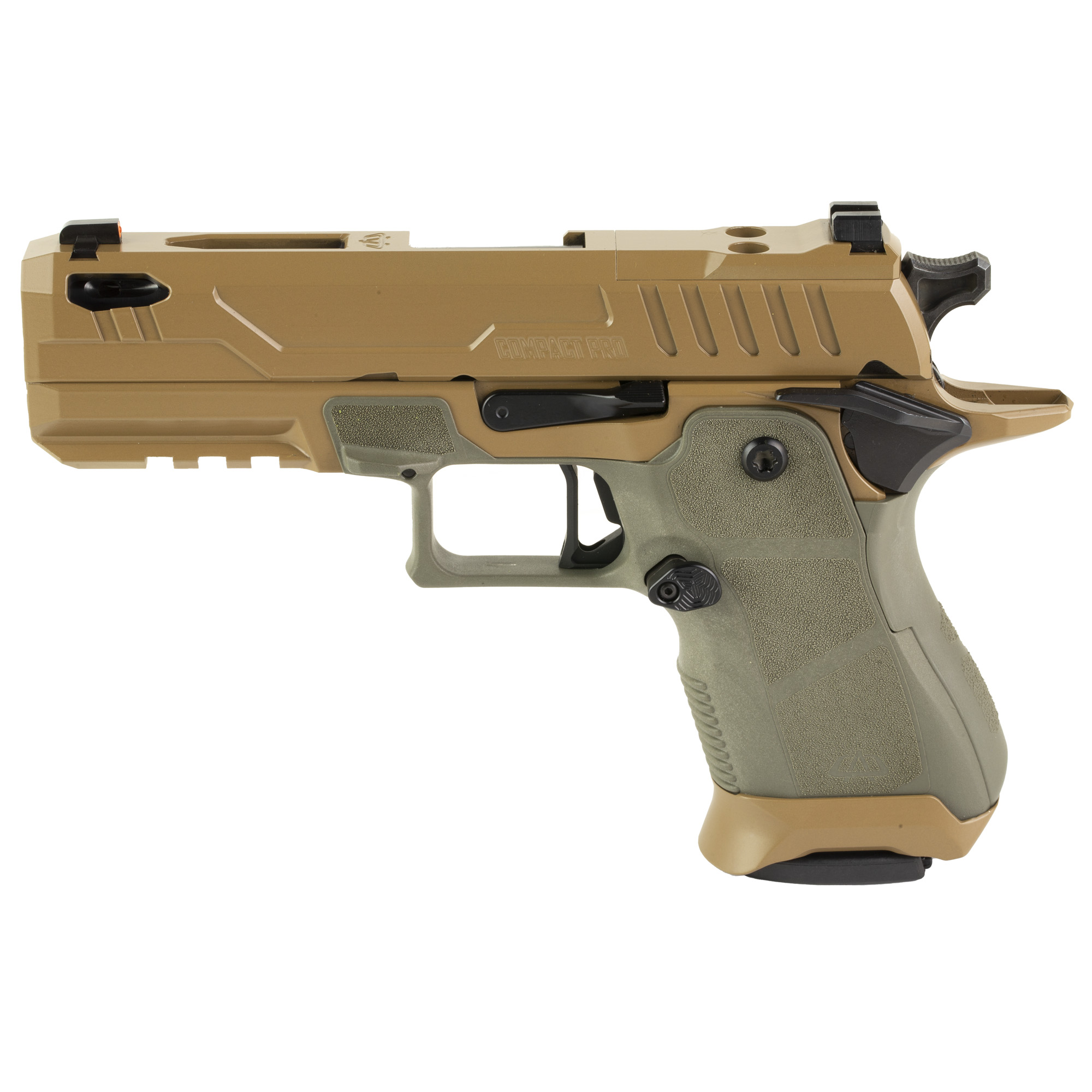 OA Defense 2311 Compact Pro 9MM 4.25" Barrel, Matte, Sage Grip, 15Rnd, 5 Mags, 3 Optic Mounts, Range Bag