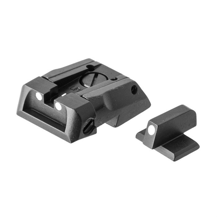L.P.A. SIGHTS WHITE DOT SET ADJUSTABLE NOVAK STYLE - LPA