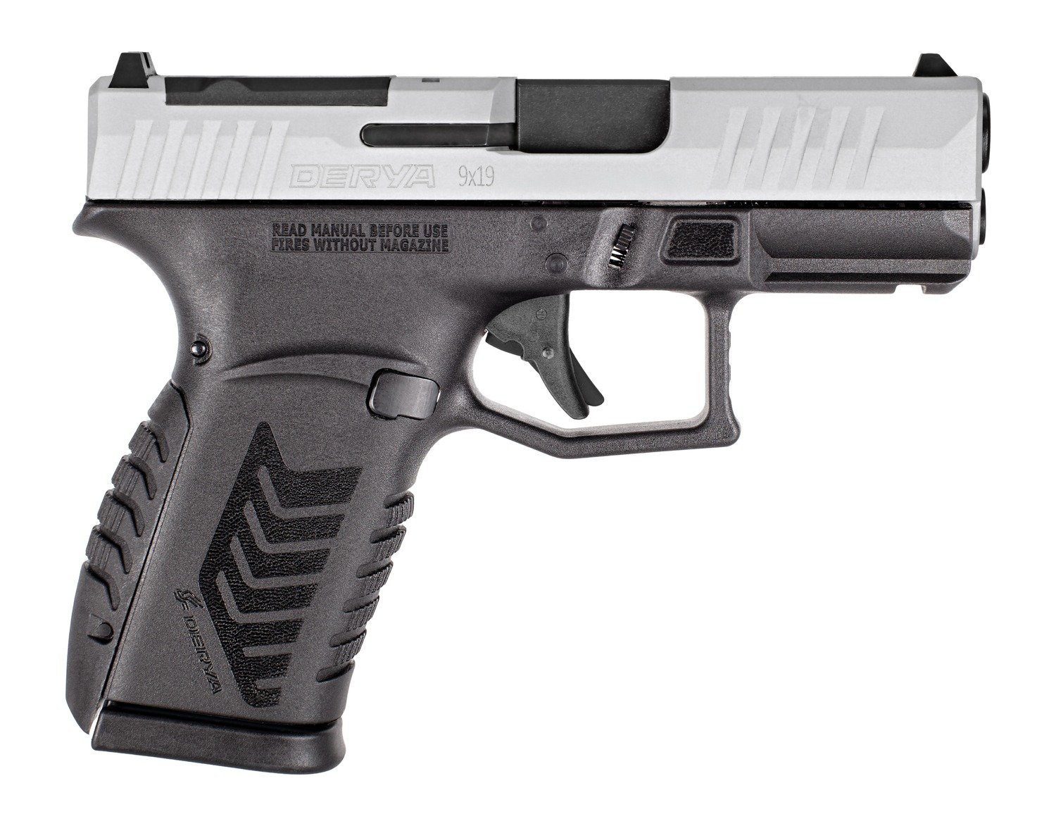 Derya DY9Z 9MM Semi-Auto Pistol 3.5in Barrel 15Rd Black/Silver