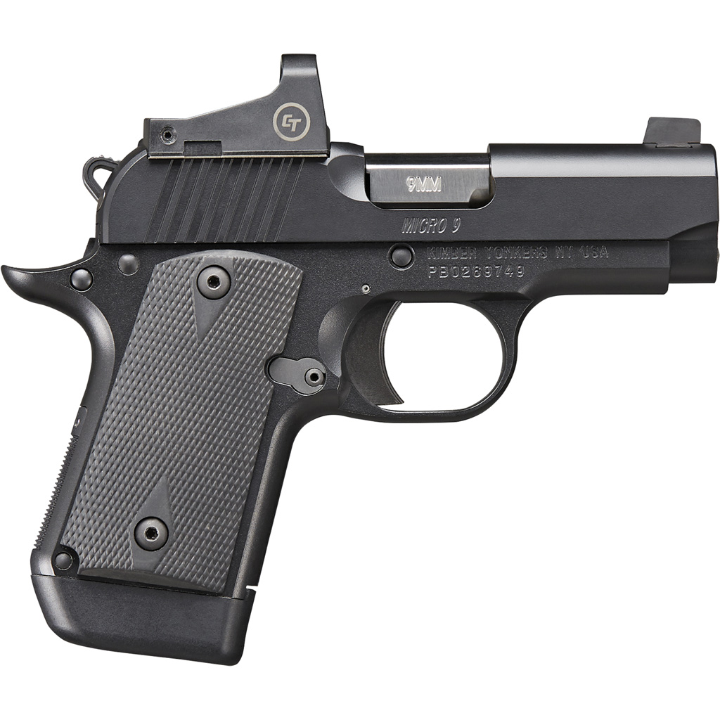Kimber Micro 9 Black OI Pistol 9mm 3.15 in. Black KimPro II 7 rd. Swampfox Optic