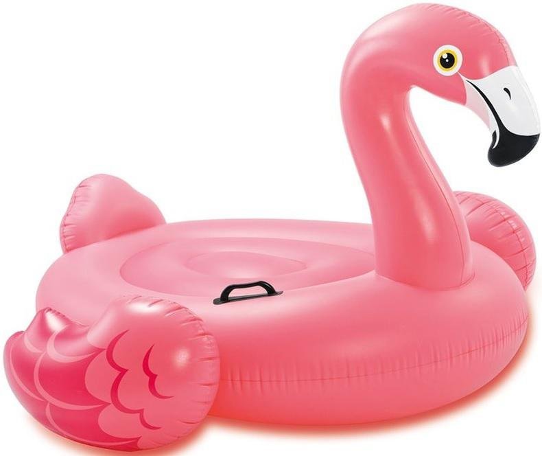INTEX 57558EP 56x54x38 In Flamingo Ride-On 2 Handles 2 Air Chambers